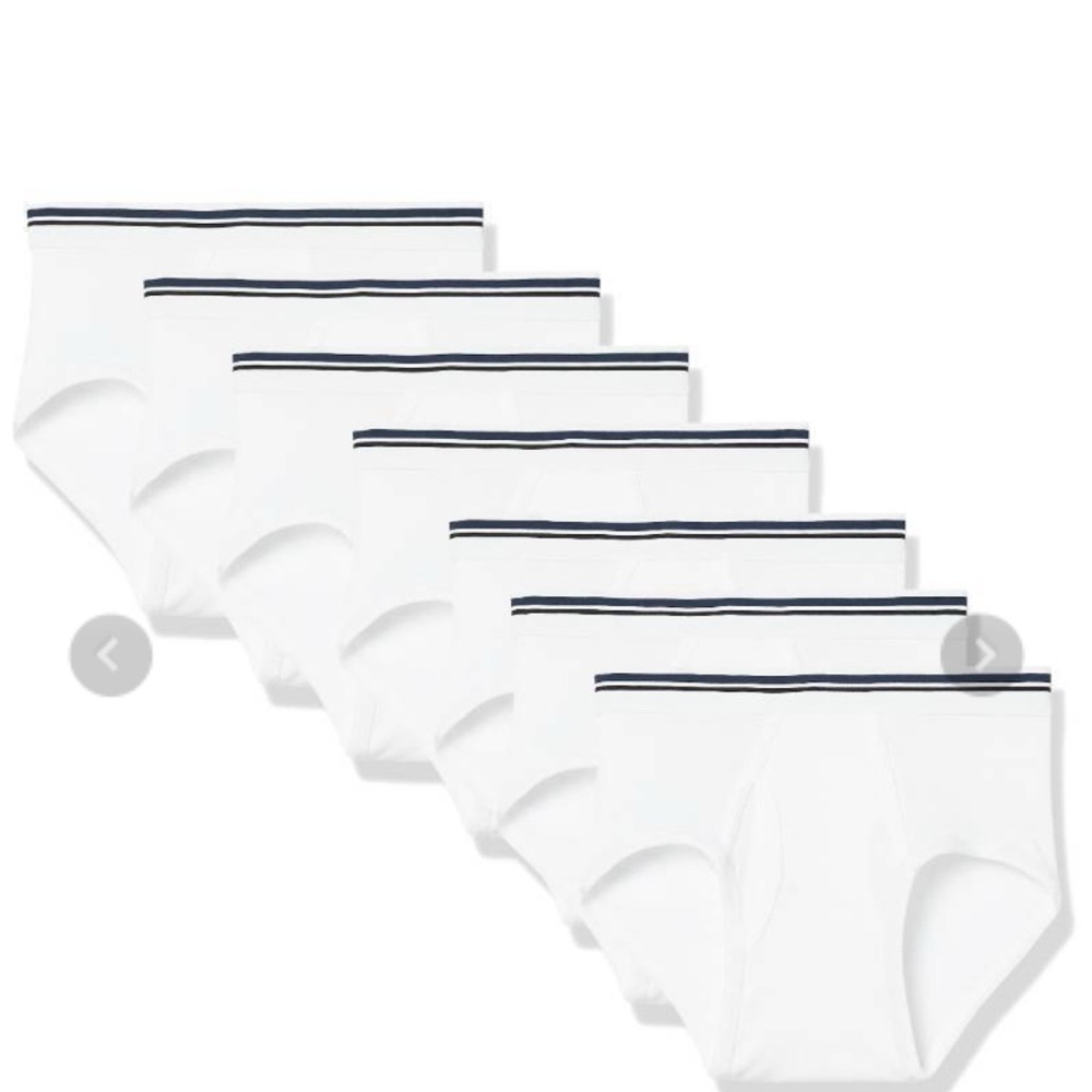 Amazon Essentials Men's 7-Pack Tag-Free Briefs, White, X-Large